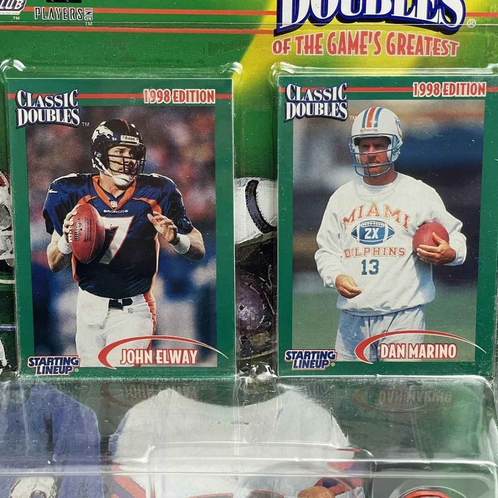 1998 NFL Starting Lineup Classic Doubles John Elway Dan Marino Kenner Figure